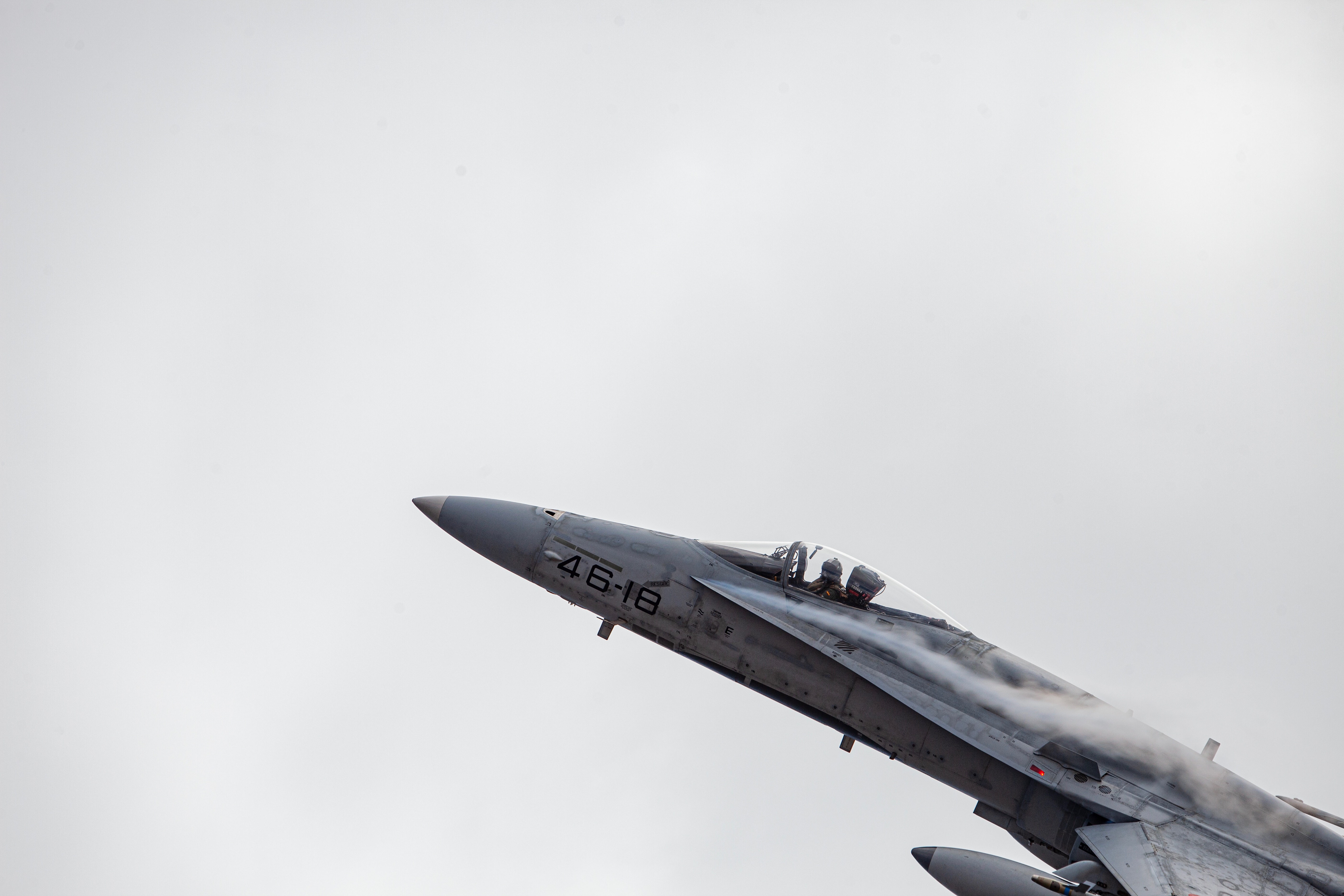 F/A-18 Hornet in vertical climb
